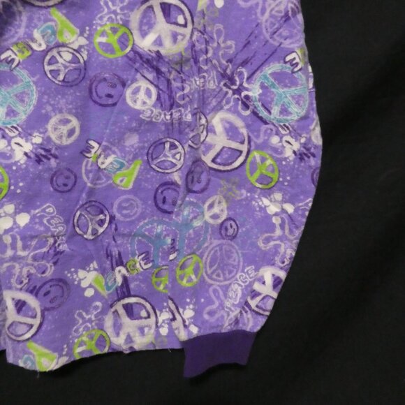 GEORGE | large (14-16) | Flannel Peace and Love Pajama Shirt and Pant Set - Picture 14 of 16